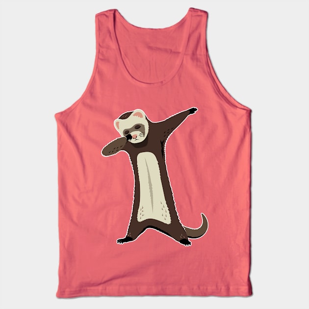 Funny Dabbing Ferret - Pet Ferret Lovers Tank Top by propellerhead